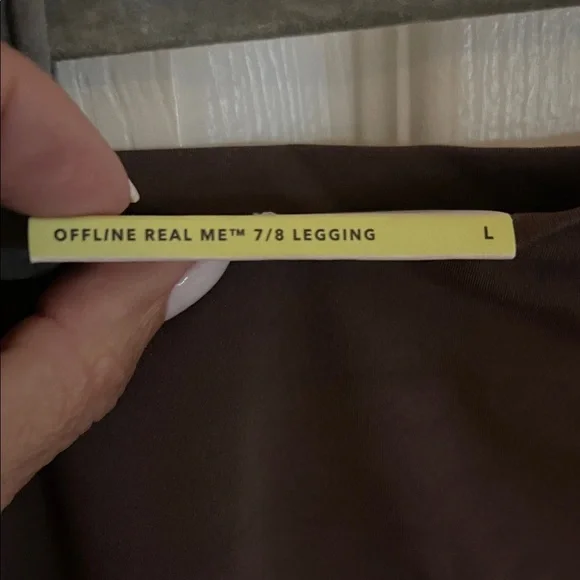 Aerie Offline Hi-Rise 7/8 Leggings in Brown NWT - Picture 4 of 5